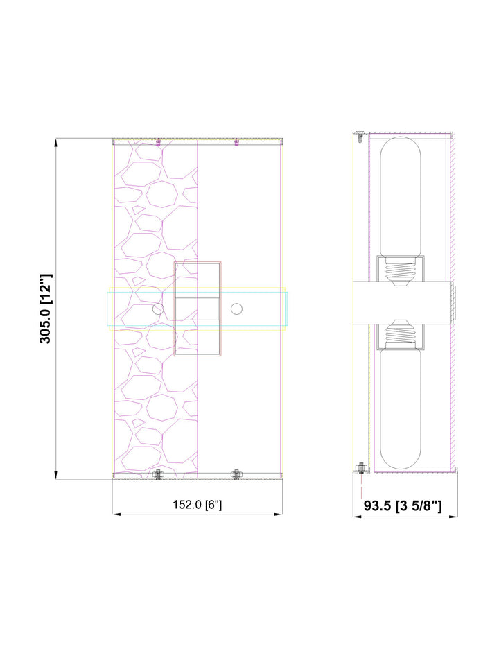 Meridian - 2 Light Wall Sconce