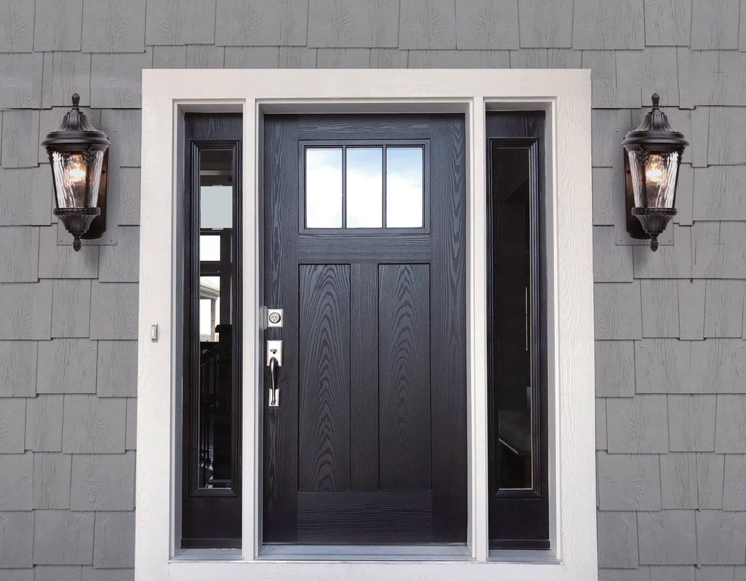 Sentry Outdoor Wall Sconce Black room setting