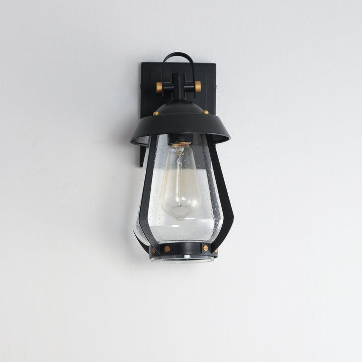 Mariner Small Outdoor Sconce Black / Antique Brass alternate view