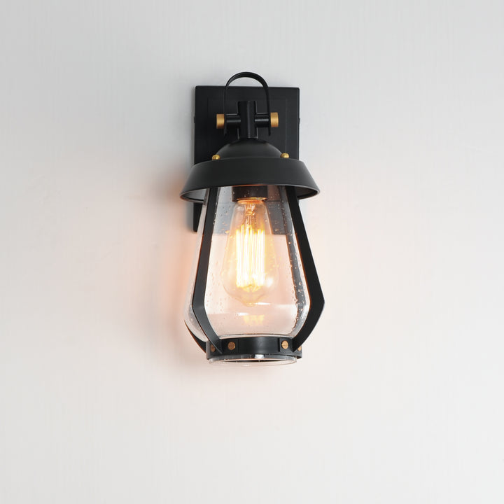 Mariner Small Outdoor Sconce Black / Antique Brass alternate view