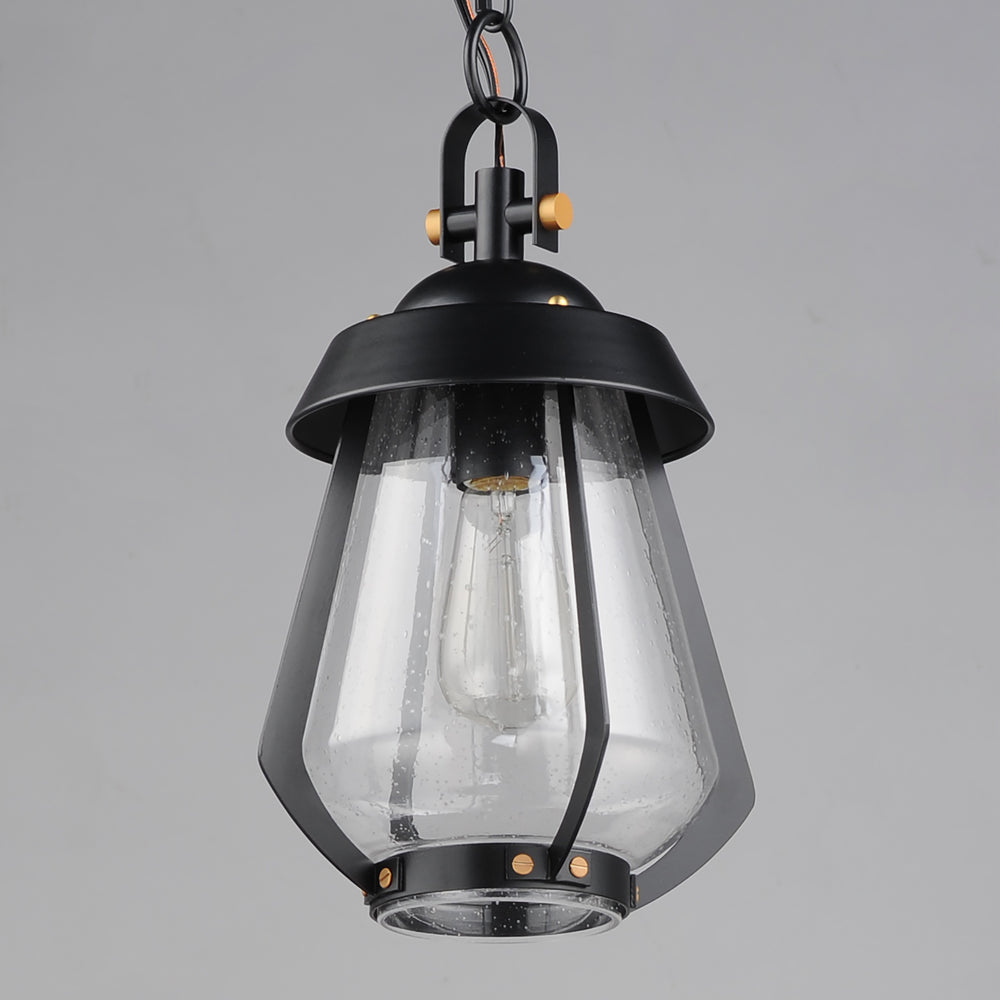 Mariner Medium Outdoor Pendant Black / Antique Brass alternate view