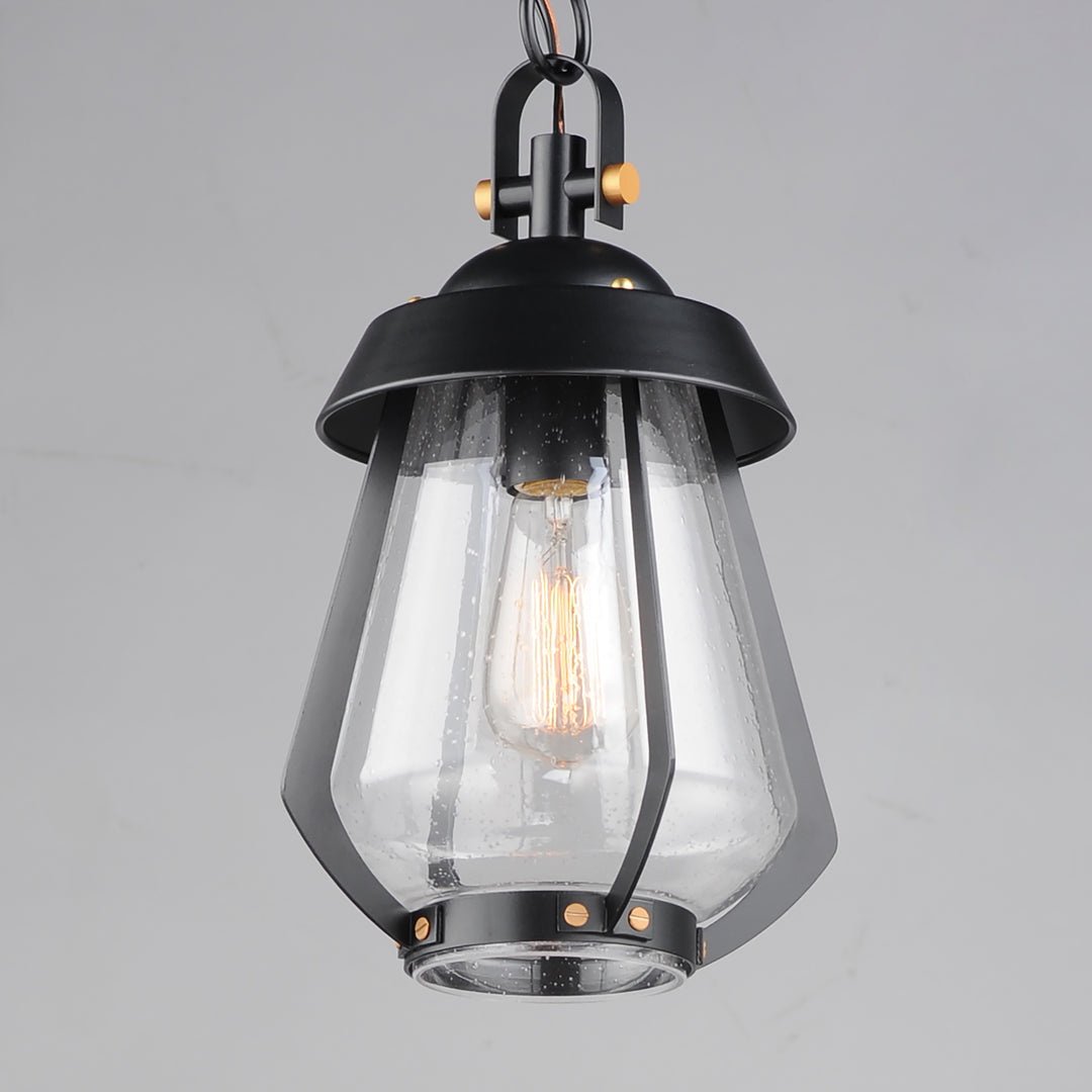 Mariner Medium Outdoor Pendant Black / Antique Brass alternate view