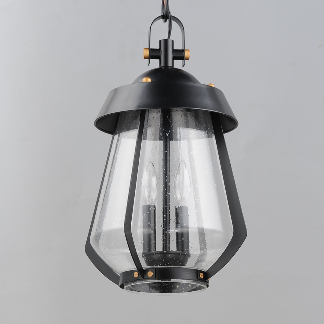 Mariner Large 2-Light Outdoor Pendant Black / Antique Brass alternate view