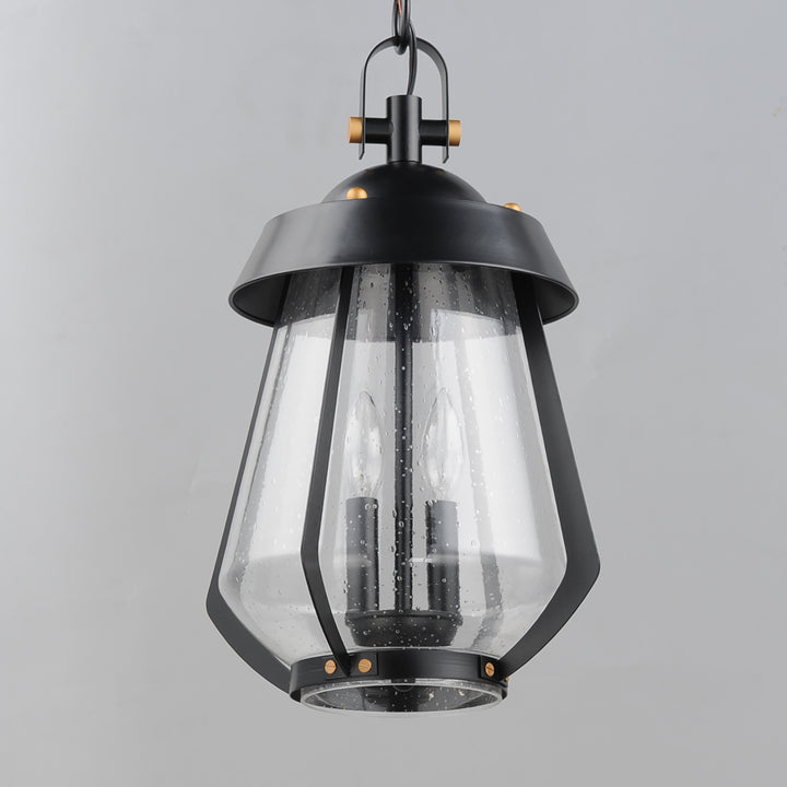 Mariner Large 2-Light Outdoor Pendant Black / Antique Brass alternate view