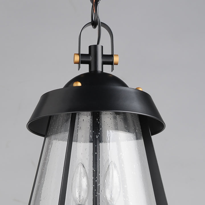 Mariner Large 2-Light Outdoor Pendant Black / Antique Brass alternate view