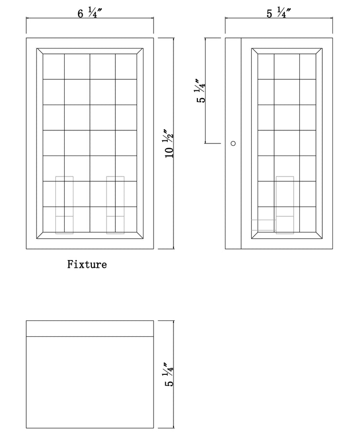 Magnus 2-Light Pocket Sconce dimensions diagram