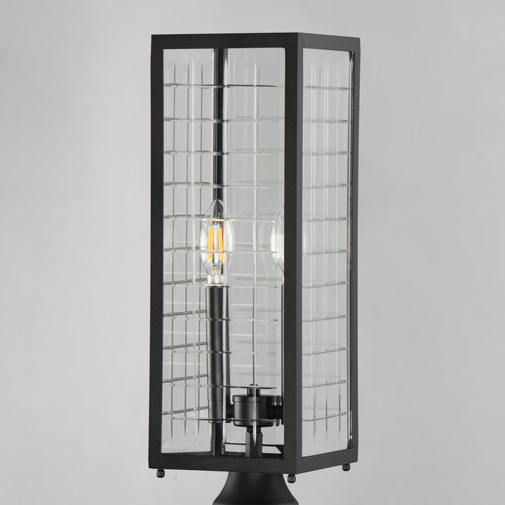 Magnus Outdoor Post Lantern Black alternate view