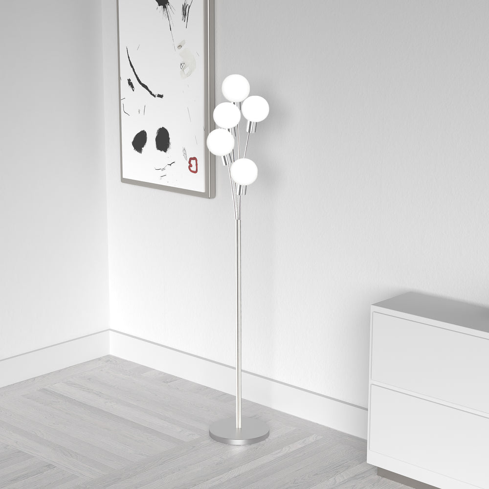 5 Light Incandescent Floor Lamp by Dainolite - view 2