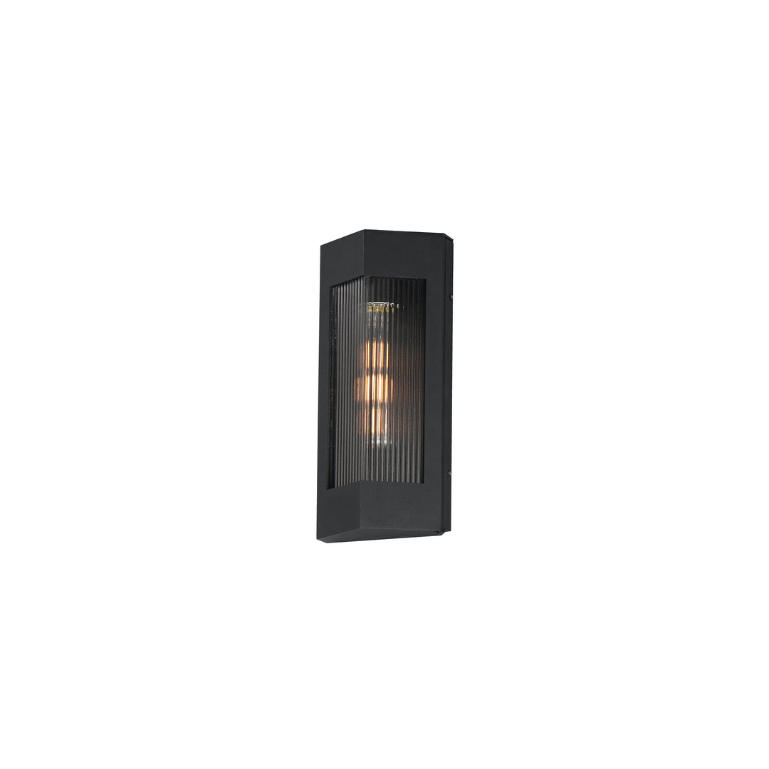 Triform Outdoor Wall Sconce Black / Antique Brass