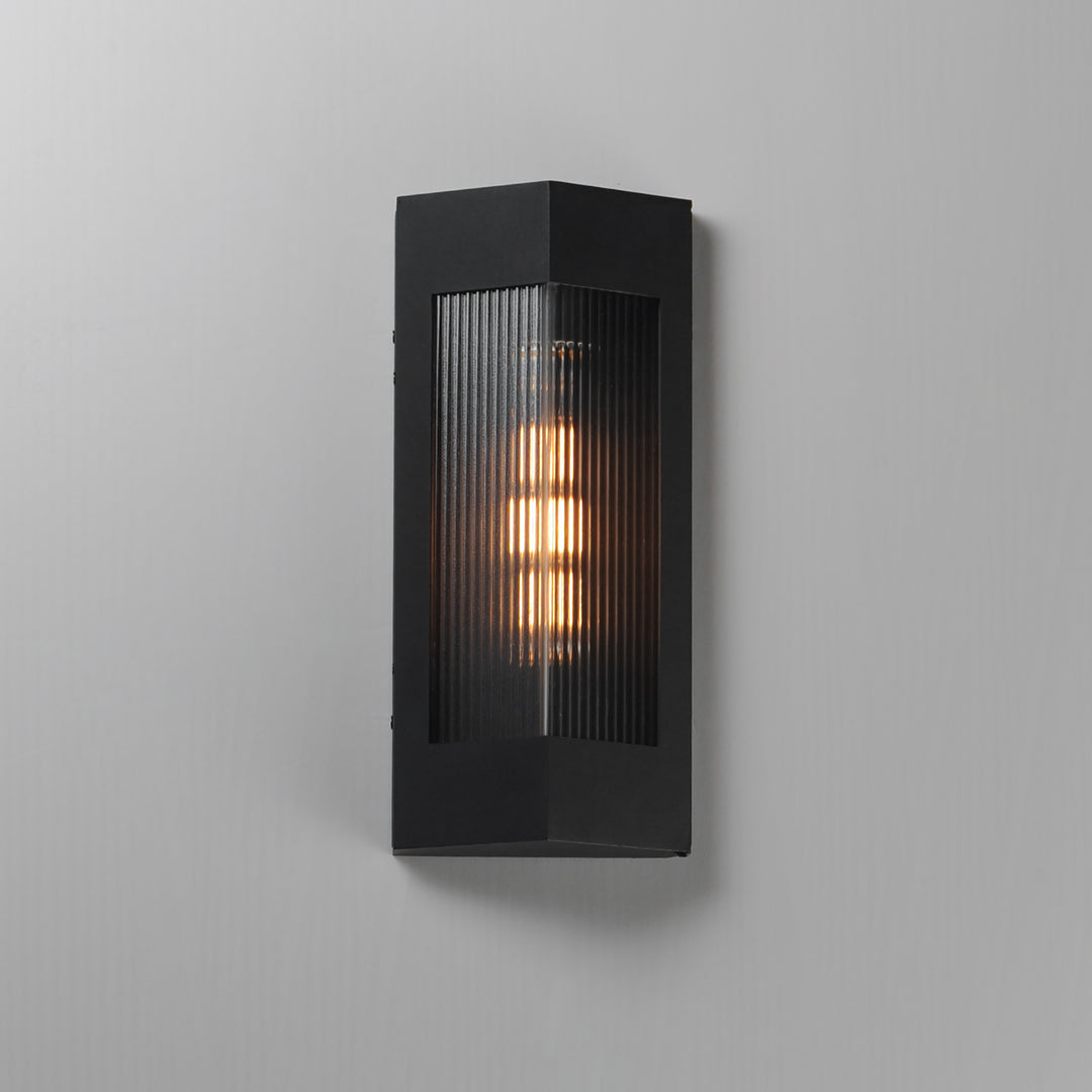 Triform Outdoor Wall Sconce Black / Antique Brass alternate view