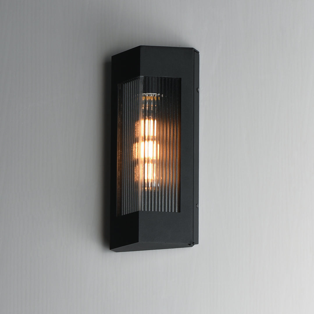 Triform Outdoor Wall Sconce Black / Antique Brass alternate view