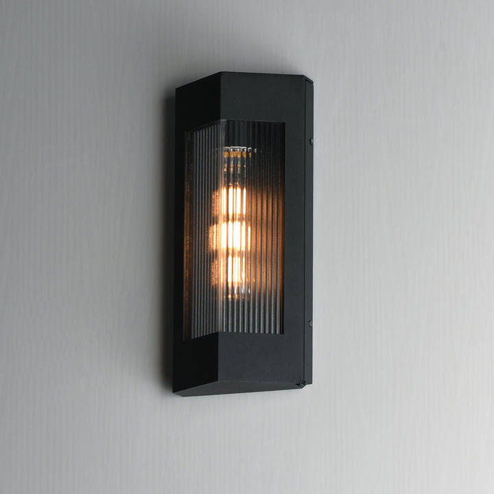 Triform Outdoor Wall Sconce Black / Antique Brass alternate view