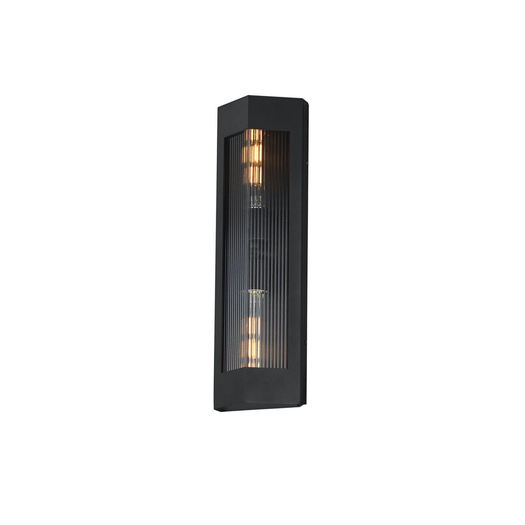 Triform Outdoor Wall Sconce Black / Antique Brass