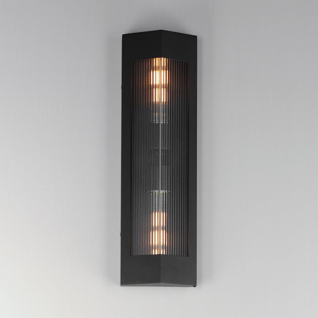 Triform Outdoor Wall Sconce Black / Antique Brass alternate view