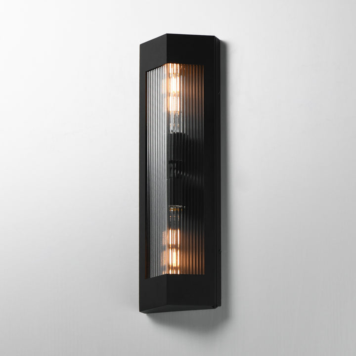 Triform Outdoor Wall Sconce Black / Antique Brass alternate view