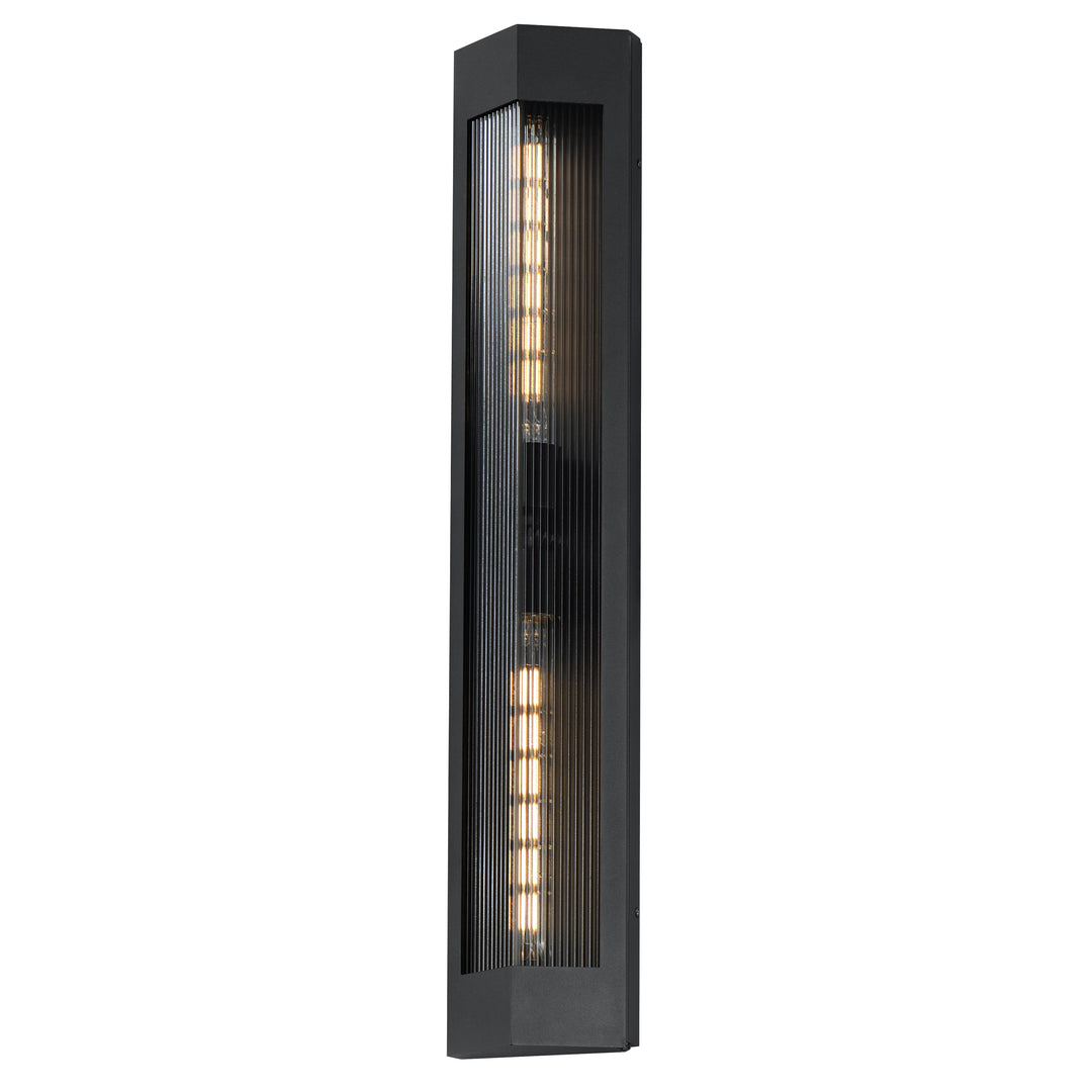 Triform Outdoor Wall Sconce Black / Antique Brass