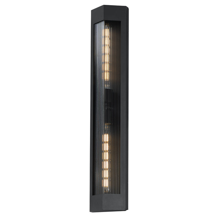 Triform Outdoor Wall Sconce Black / Antique Brass