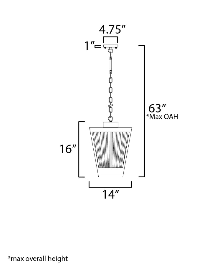 Triform Outdoor Pendant dimensions diagram