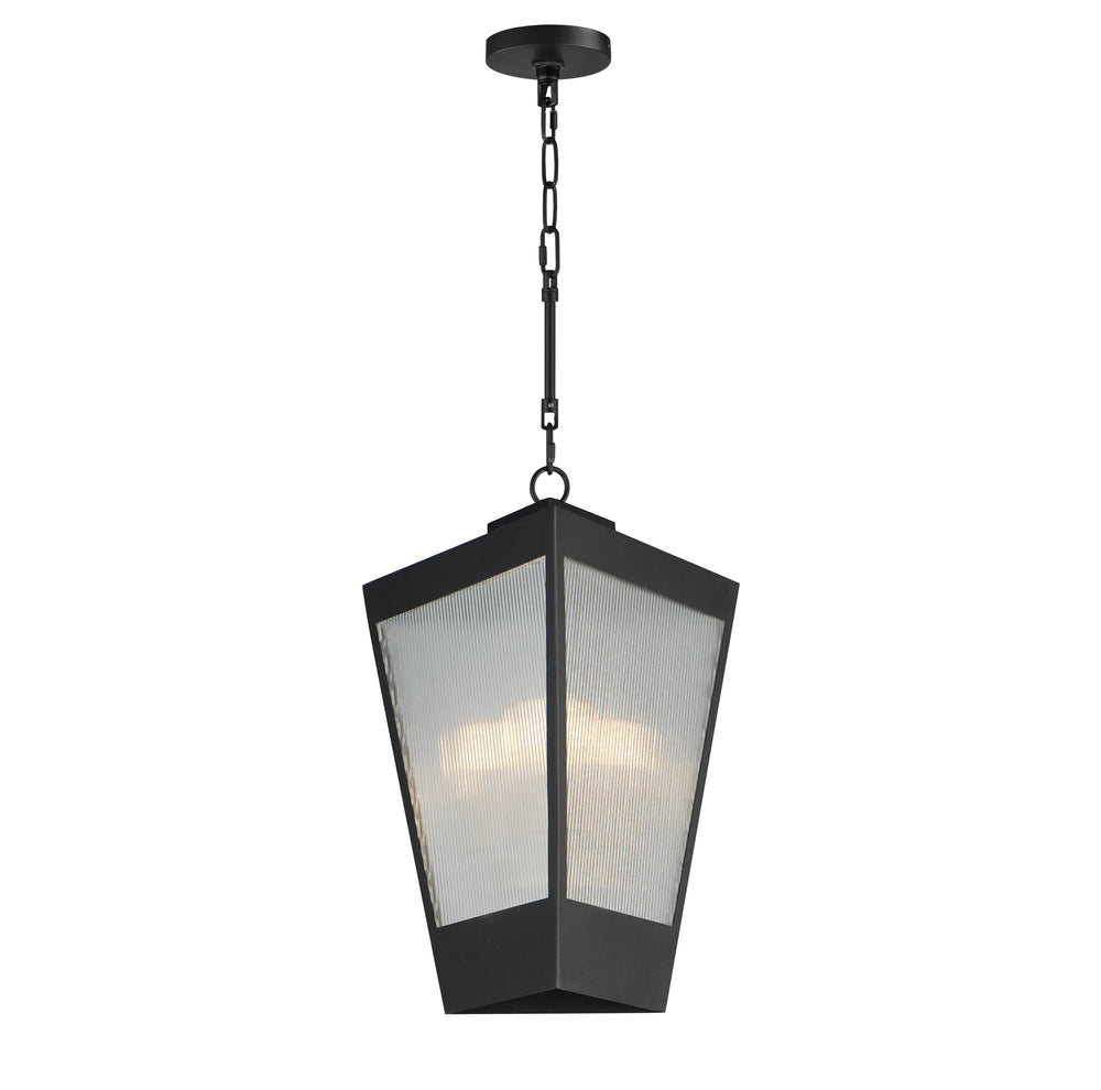 Triform Outdoor Pendant Black / Antique Brass