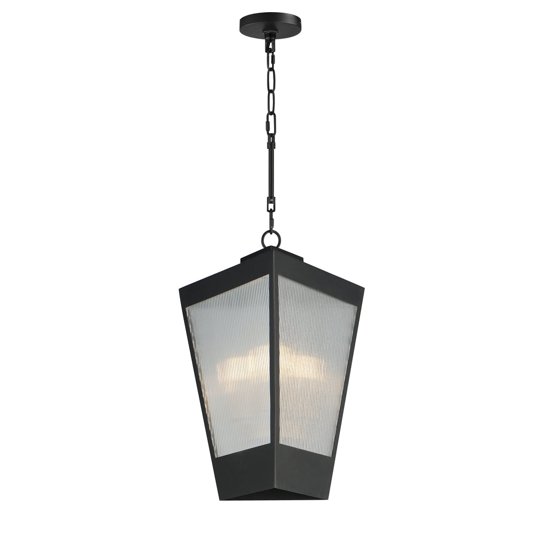 Triform Outdoor Pendant Black / Antique Brass