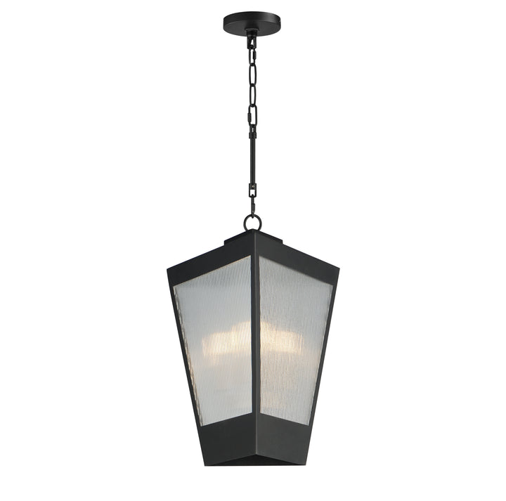Triform Outdoor Pendant Black / Antique Brass