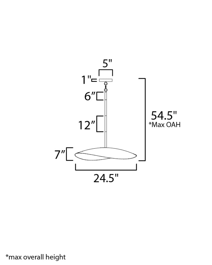 Denarii Iron Pendant dimensions diagram