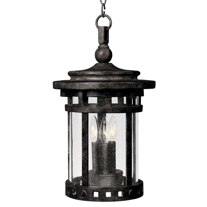 Santa Barbara Cast 3-Light Outdoor Hanging Lantern Sienna