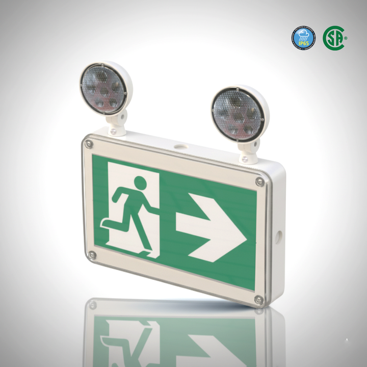Wet Rated LED Running Man Combo Exit Sign - OE-316-WET by Ortech