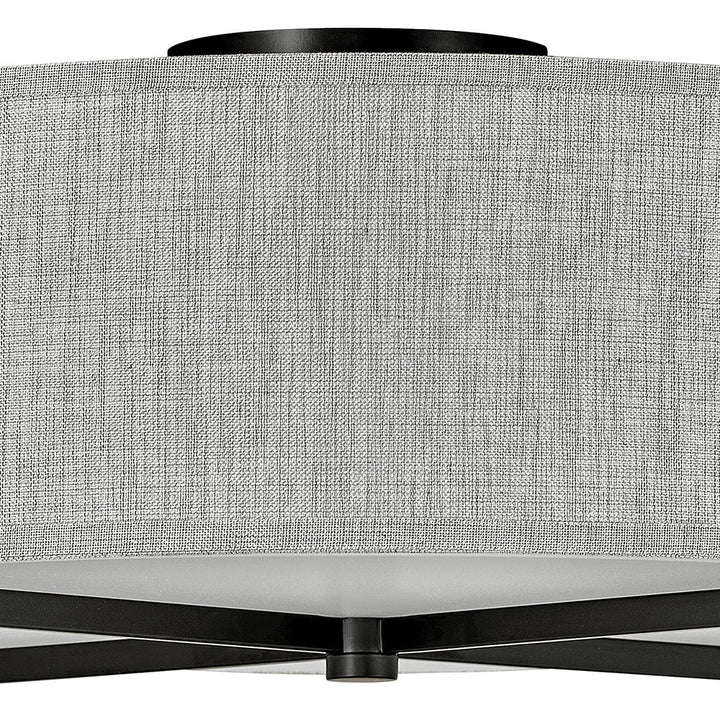 Axis Heathered Gray Semi-Flush Mount