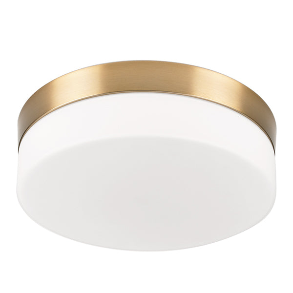 Aura LED Flush Mount in Soft Gold by Russell