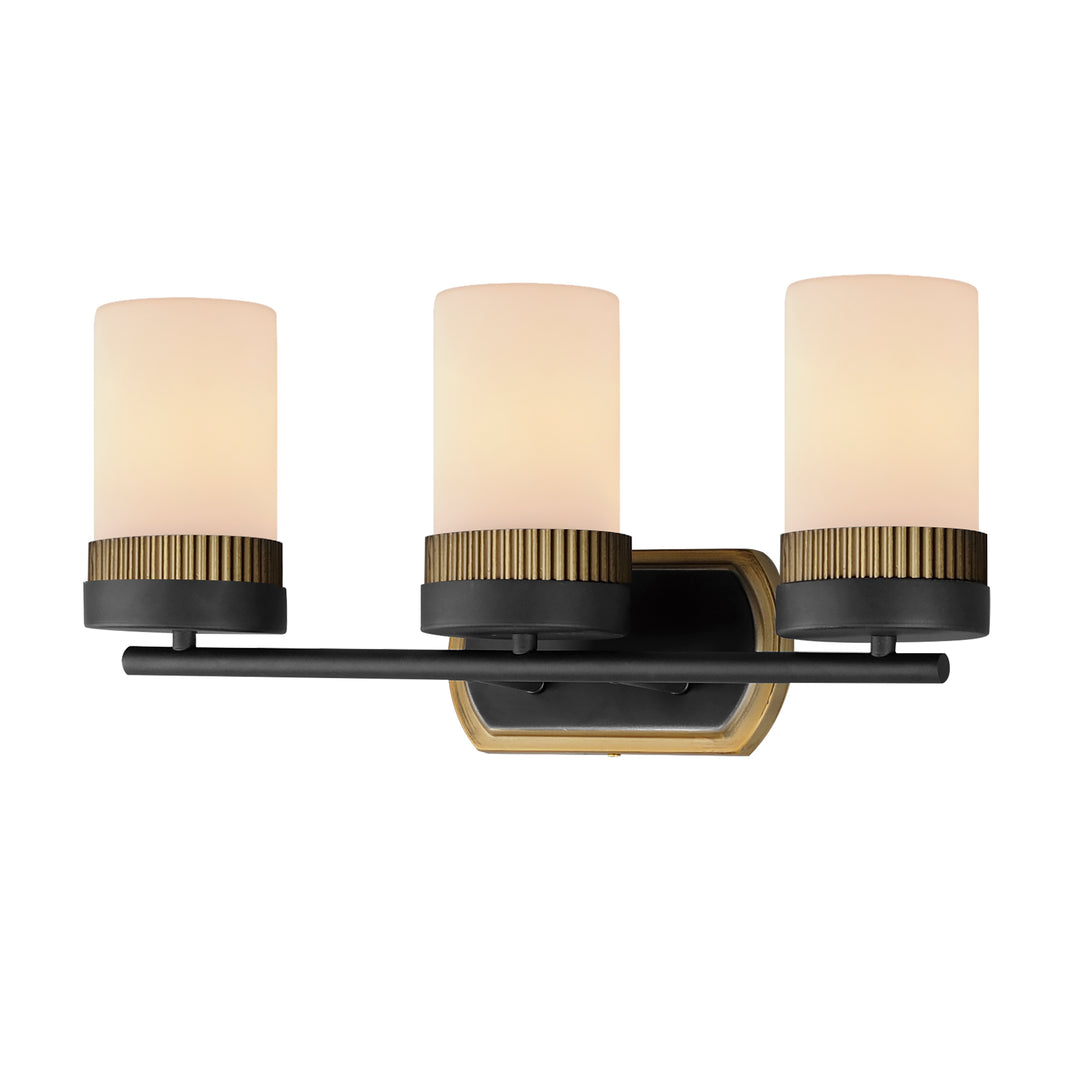 Ruffles 3-Light Bath Vanity Black / Antique Brass