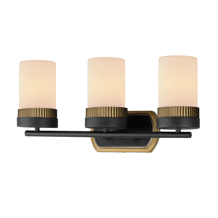 Ruffles 3-Light Bath Vanity Black / Antique Brass