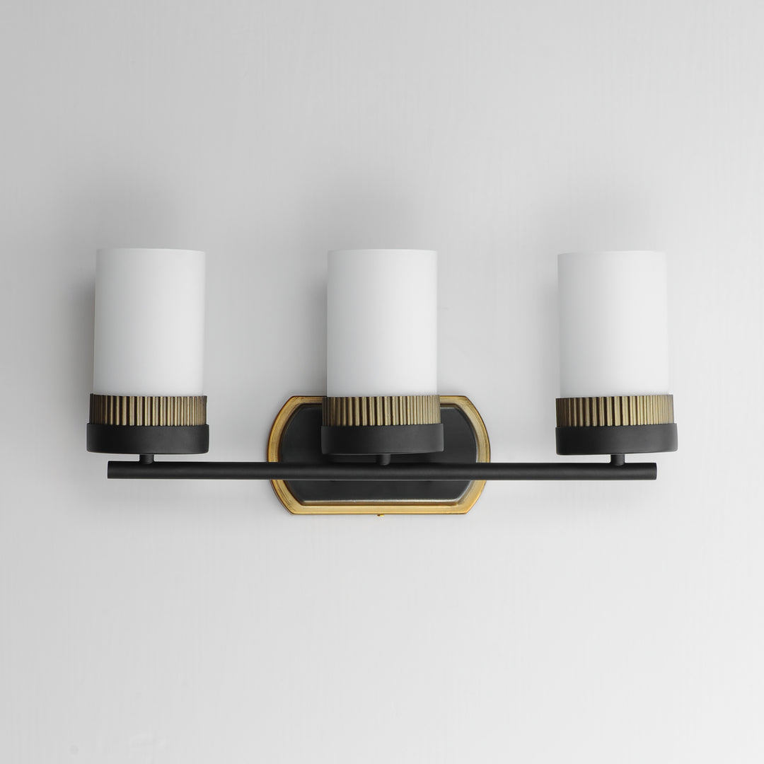 Ruffles 3-Light Bath Vanity Black / Antique Brass alternate view