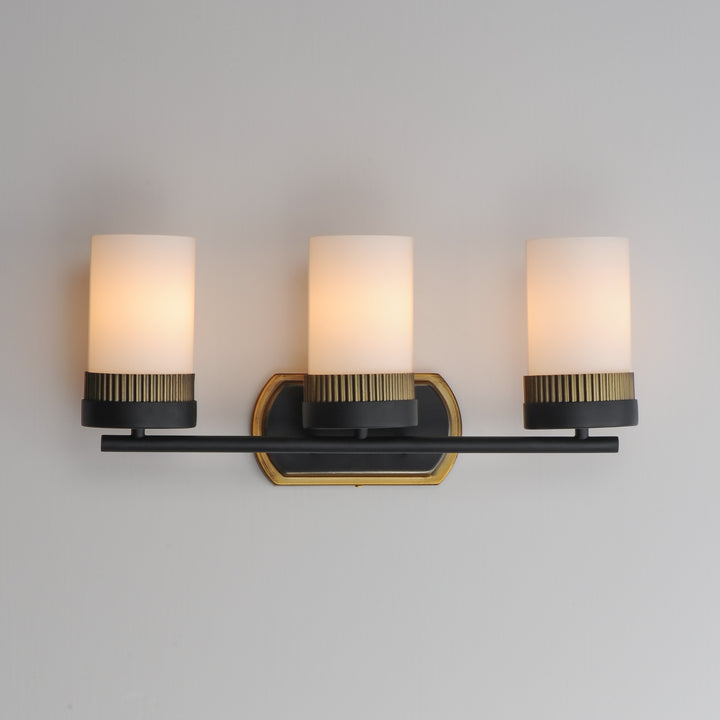 Ruffles 3-Light Bath Vanity Black / Antique Brass alternate view