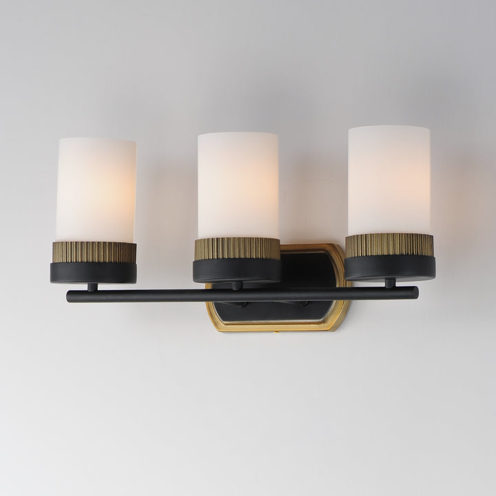 Ruffles 3-Light Bath Vanity Black / Antique Brass alternate view