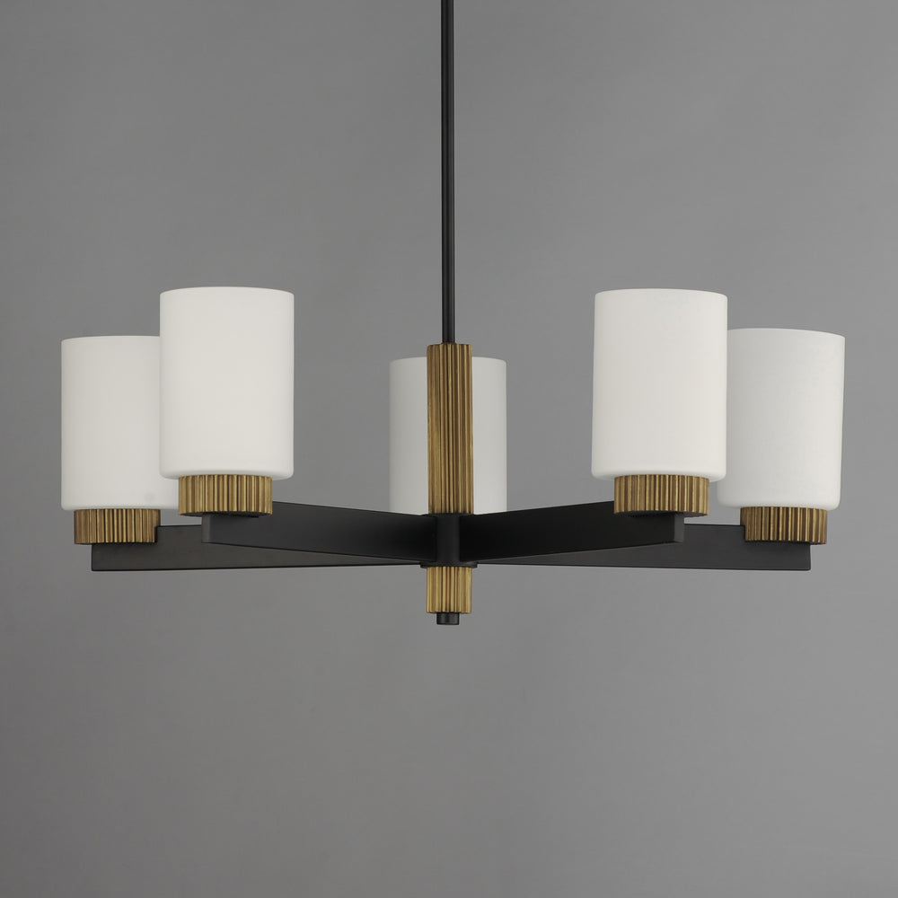 Ruffles 5-Light Chandelier Black / Antique Brass alternate view