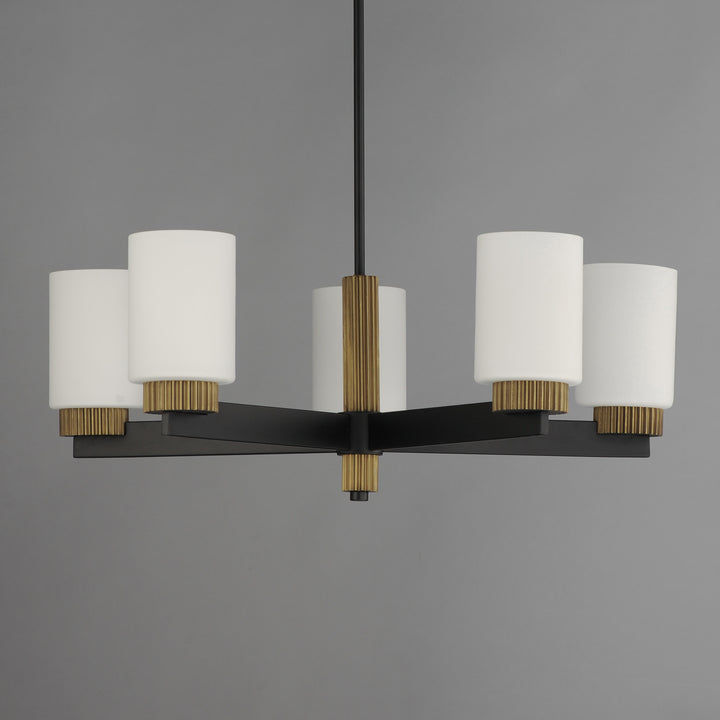 Ruffles 5-Light Chandelier Black / Antique Brass alternate view