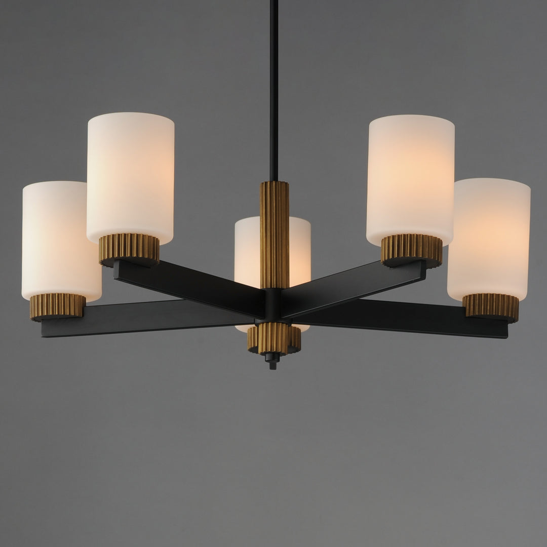 Ruffles 5-Light Chandelier Black / Antique Brass alternate view