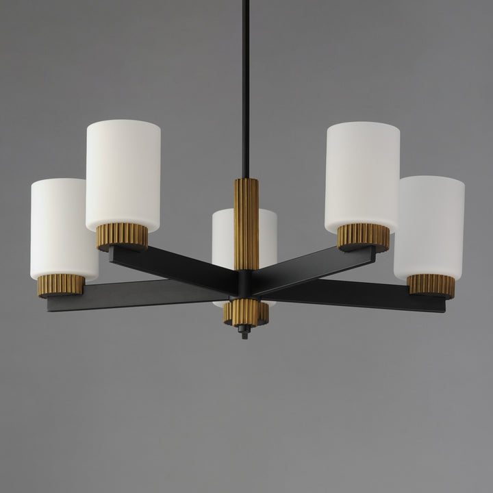 Ruffles 5-Light Chandelier Black / Antique Brass alternate view