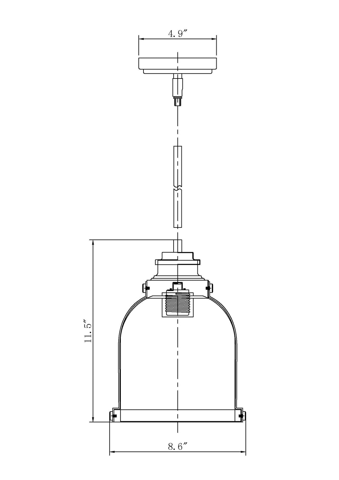 Burren - 1 Light Pendant