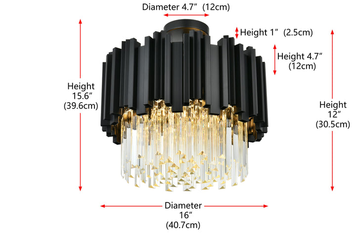 Willow Flush Mount by Elegant - view 8