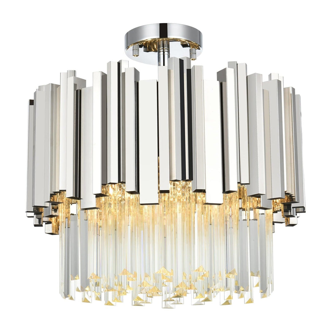 Willow Flush Mount in Chrome by Elegant