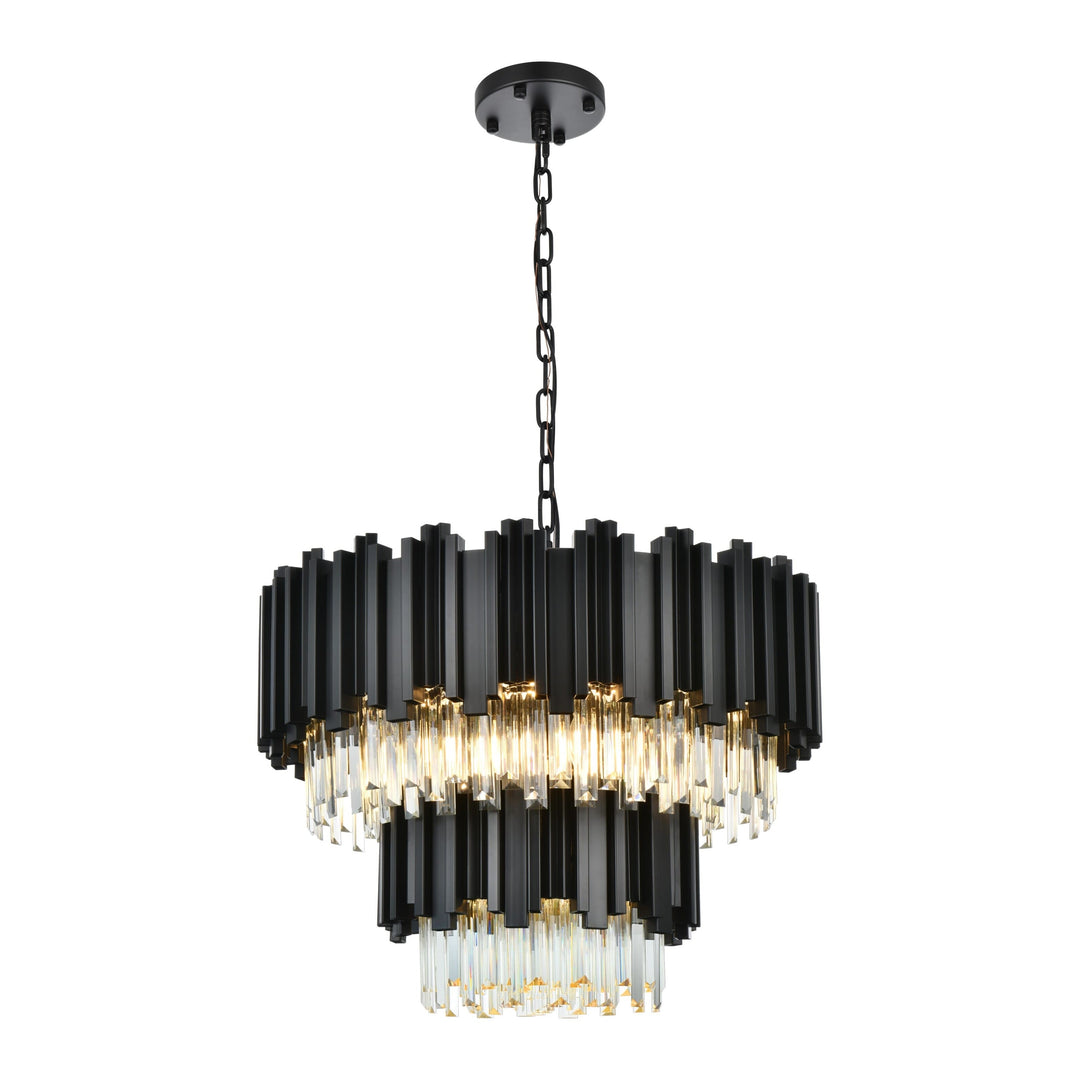 Willow Chandelier in Black by Elegant