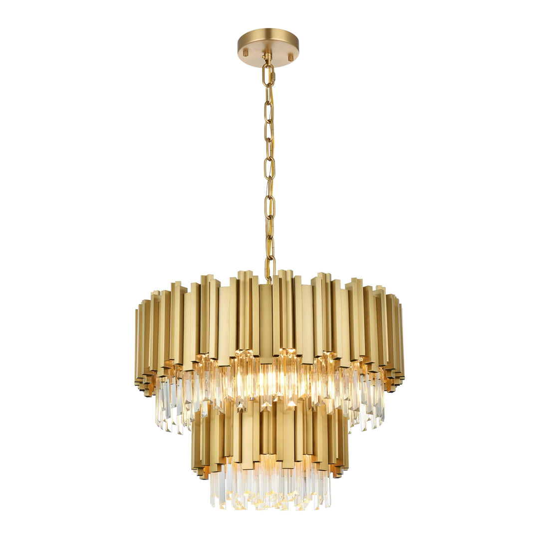 Willow Chandelier in Satin Gold by Elegant