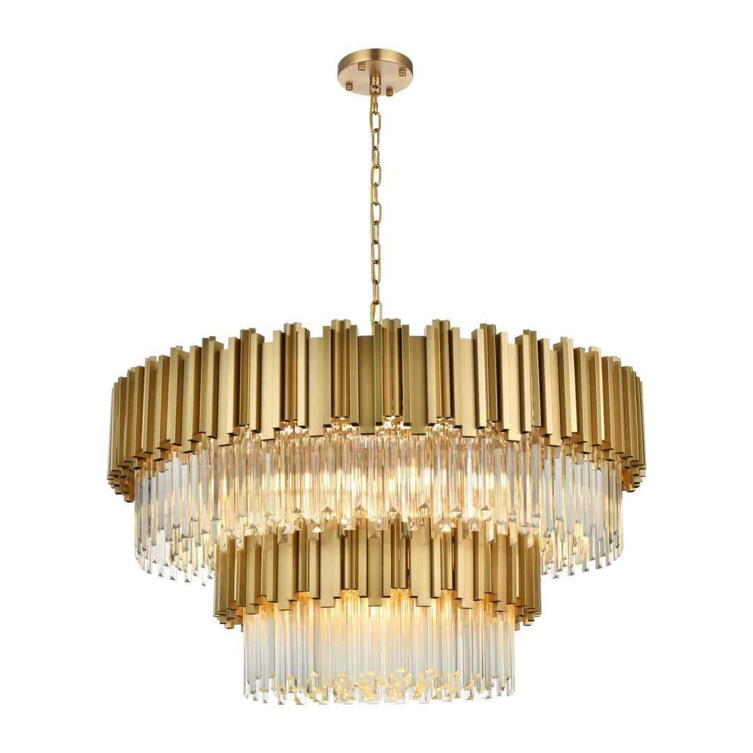 Willow Chandelier in Satin Gold by Elegant