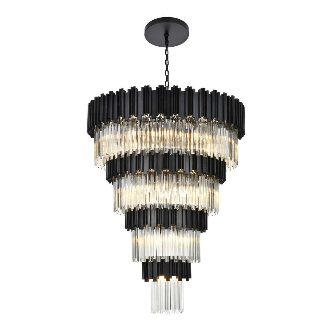 Willow Chandelier in Black by Elegant