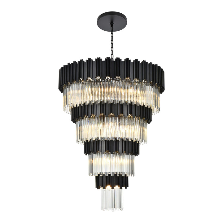 Willow Chandelier in Black by Elegant