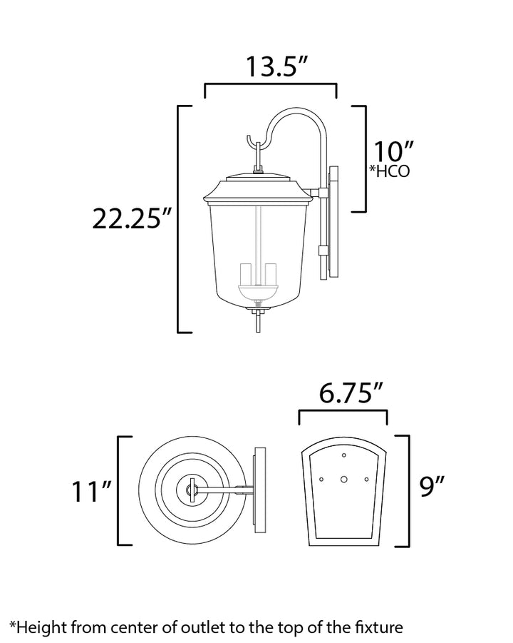 Prescott Wall Sconce L dimensions diagram