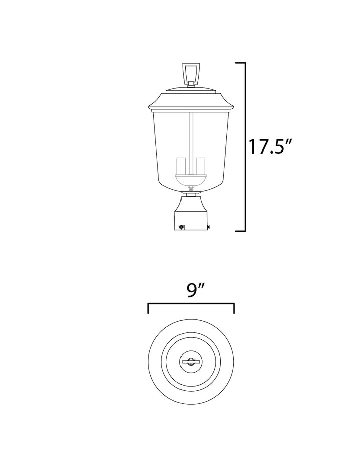 Prescott Post dimensions diagram