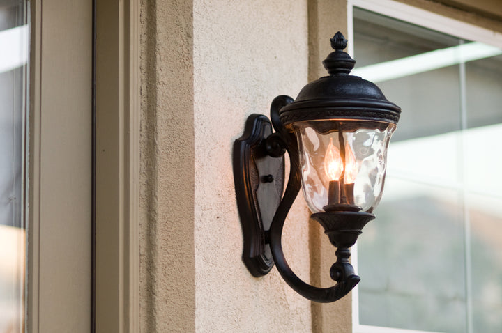 Carriage House DC Outdoor Wall Lantern WGOB room setting